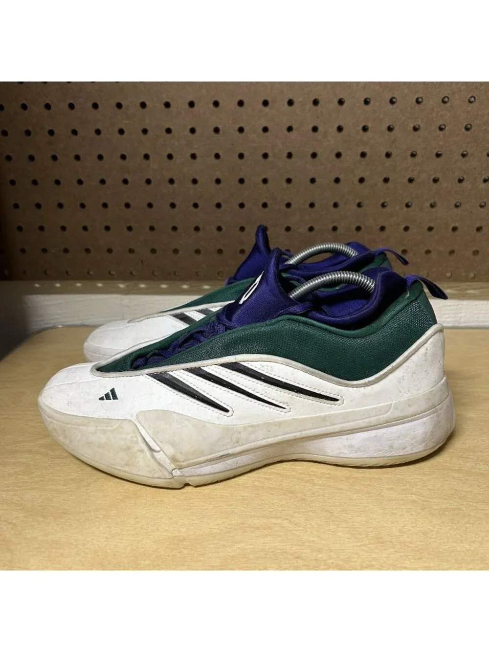 Adidas Men's Dame 9 Shoes White Green Blue IG6603 Size 9.5 Sneakers
